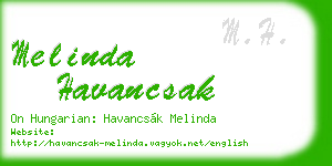 melinda havancsak business card