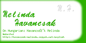 melinda havancsak business card